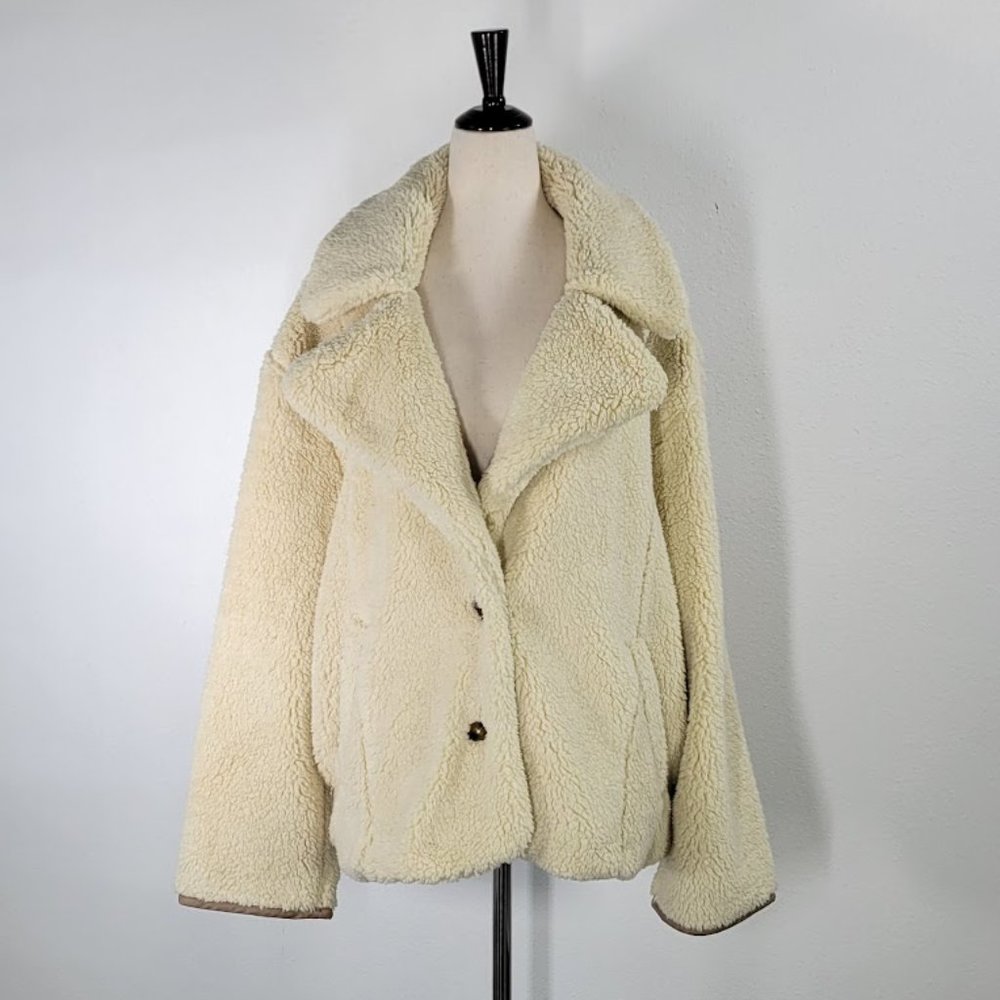 FREE PEOPLE joplin cozy sherpa jacket Sz XL NEW - Picture 3 of 10
